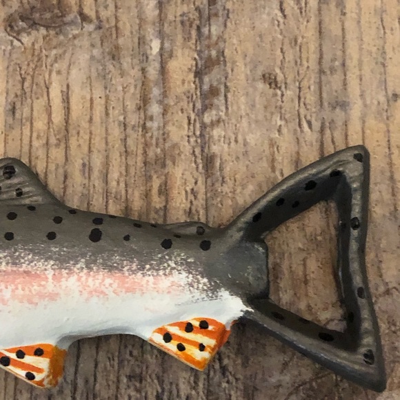 Man gear Up Stream Swimmer Bottle Opener cast iron EUC, great to take fishing - Picture 4 of 6